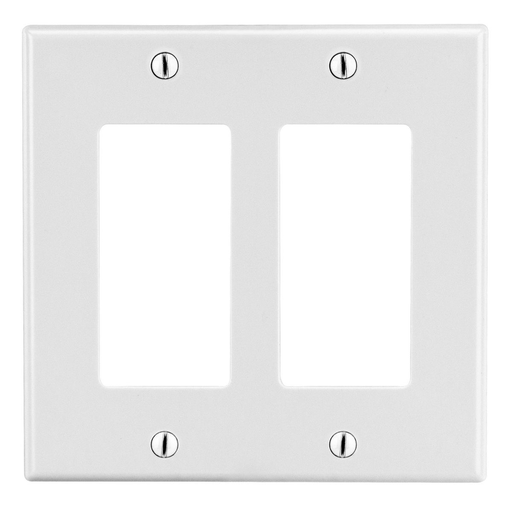 Product image for HWDK P262W WALLPLATE, 2-G, 2) DEC,