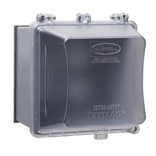 2-Gang Weatherproof In-Use Cover, 55-in-1, 5 in. Deep, Clear