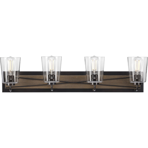 Product image for Progress P300232-020 Briarwood Collection Four-Light Antique Bronze Clear Glass Coastal Bath Vanity Light