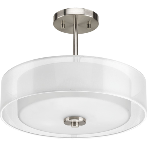 Product image for Progress P3694-09 Invite Collection Three-Light 15" Semi-Flush Convertible