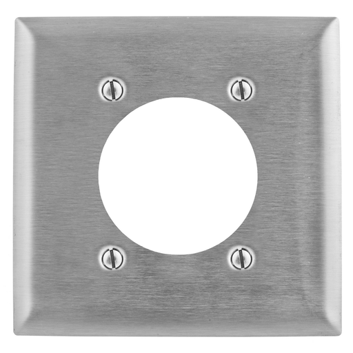Mayer-DDS-Wallplates and Boxes, Metallic Plates, 2- Gang, 1) 2.48" Opening, Standard Size, Stainless Steel-1