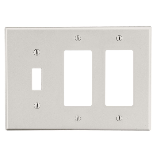 Product image for HPW P1262LA WALLPLATE, 3-G, 1) TOG