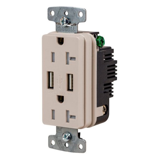 Mayer-DDS-USB Charger Duplex Receptacle, 20A 125V,2-Pole 3-Wire Grounding-1