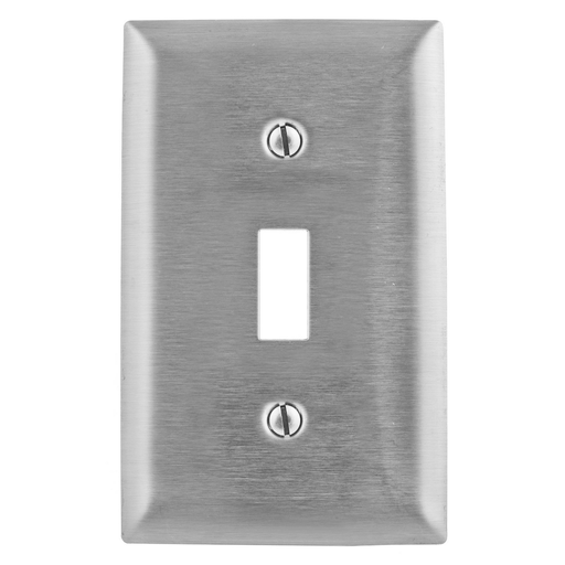 Mayer-DDS-Wallplates and Boxes, Metallic Plates, 1- Gang, 1) Toggle Opening, Standard Size, Stainless Steel-1