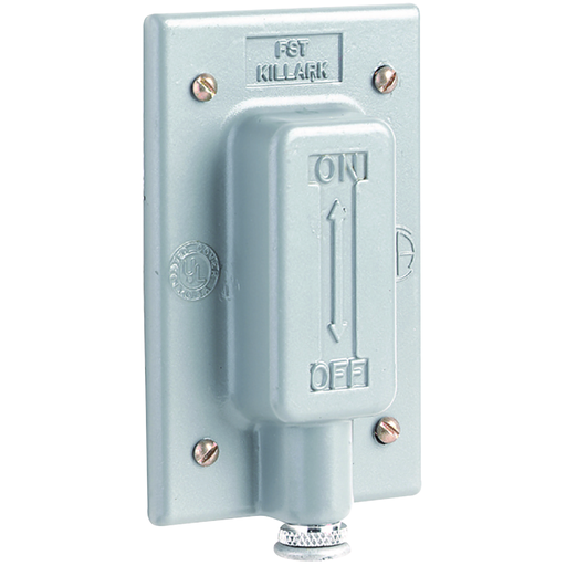 Product image for Killark FST FZ/FCL-GF/FST Series Fittings - Cast Device Covers - Single Gang with Gaskets Included - 1 Toggle Switch