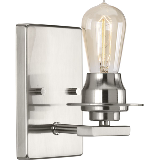 Product image for Progress P300008-009 Debut Collection One-Light Brushed Nickel Farmhouse Bath Vanity Light