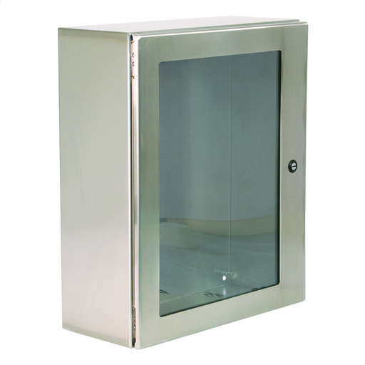 N412 Single Door Wall-Mount Ultimate with Window 20X16X10 304 Stainless Steel