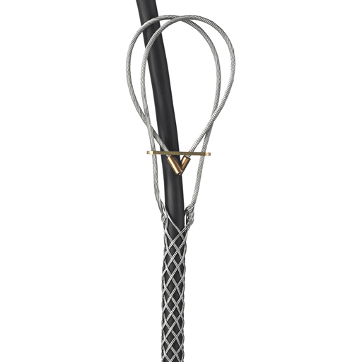 Service Drop Support Grips, Heavy Duty, Universal Eye, Multi Weave, Closed Mesh, Tin-Coated Bronze, 0.35-0.44"