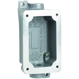 Killark FXB-5 Aluminum Feed-Thru Single-Gang Splice Box, Factory Sealed, 3/4" Hubs