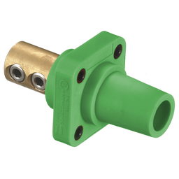 Hubbell HBLFRGN 400 Amp 1-Pole Green Double Set Screw FeMale Cam Type Receptacle