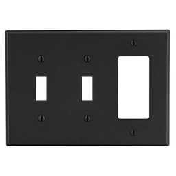 Product image for HWDK P226BK WALLPLATE, 3-G, 2) TOG