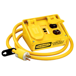Hubbell GFP20M PORT GFCI, 20A 120V, 4 OUTLET, YL