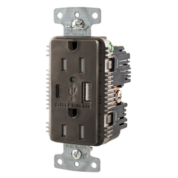 HWDK USB15AC5 RCPT DUP 15A 125V 5A