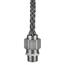 Hubbell CG612SST STR Male SS DCG, .625-.750", 3/4" w/MESH