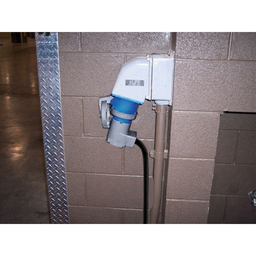 Heavy Duty Products, IEC Pin and Sleeve Devices, Industrial Grade, Female Receptacle, 60A 3-Phase Wye 120/208V AC, 4-Pole 5-Wire Grounding, Terminal Screws, Blue, Watertight