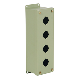 Wiegmann PB1 3.25 x 3.5 x 2.81 Inch Gray 14 Gauge Steel NEMA 12/13 Standard Push Button Enclosure