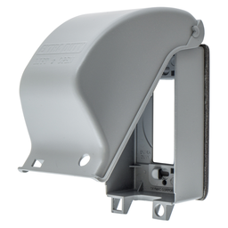 Wallplates and Covers, Weatherproof Cover, 1-Gang, 1) Decorator Opening, Vertical Mount, Cast Aluminum