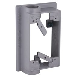 Product image for Raco 5413-0 Single Gang Swing Arm Extension Adapter, (2) 3/4" Outlets