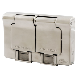 Product image for HWDK HBLSS84X 1 GANG, SS DUPLEX COV