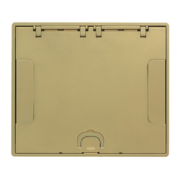 Product image for Hubbell 610GTCVRBRS TILE CVR, 6/10G, FLUSH, BRASS POWDER