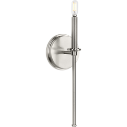 Product image for Progress P710106-009 Elara Collection One-Light New Traditional Brushed Nickel Wall Light