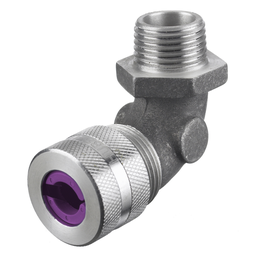 Hubbell NHC1038 3/4 Inch Male Threaded 0.75 to 0.88 Inch Machined Aluminum 90 Degrees Cord Connector