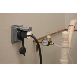 Locking Devices, Twist-Lock®, Watertight Safety Shroud, Receptacle, 30A 3-Phase Wye 120/208V AC, 4-Pole 5-Wire Grounding, L21-30R, Screw Terminal, Gray