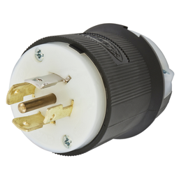 Hubbell HBL2531 20A 3PhY 347/600V AC Twist-Lock INSULGRIP Black Nylon Plug, Straight