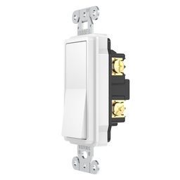 Switches and Lighting Control, Decorator Switch, Specification Grade, Single Pole, 20A 120/277V AC, Back and Side Wired, White