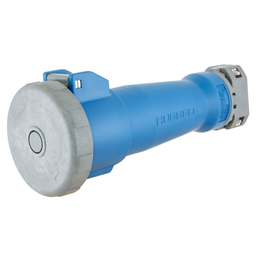 Heavy Duty Products, IEC Pin and Sleeve Devices, Industrial Grade, Female, Receptacle, 30A 3-Phase Delta 250V AC, 3-Pole 4-Wire Grounding, Terminal Screws, Blue, Watertight