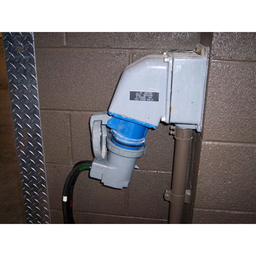 Heavy Duty Products, IEC Pin and Sleeve Devices, Industrial Grade, Female Receptacle, 60A 3-Phase Wye 120/208V AC, 4-Pole 5-Wire Grounding, Terminal Screws, Blue, Watertight