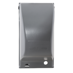 Wallplates and Covers, Weatherproof Cover, 1-Gang, 1) Decorator Opening, Vertical Mount, Cast Aluminum