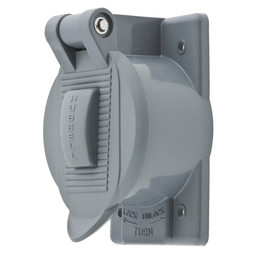 Wallplates and Boxes, Weatherproof Covers, 1-Gang, 1) 50A Twist-Lock® Opening, Standard Size, Thermoplastic