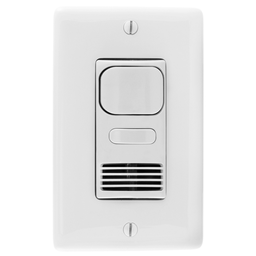 Occupancy Sensing Products, Wall Switch,Occupancy or Vacancy, Dual Tech, 1 Relay, 1000 Square Feet, 800WIncandescent, 1000W Fluorescent @ 120V AC, 1800W Fluorescent @ 277V AC,120/277V AC, With Photocell, White