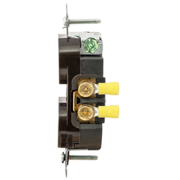 Straight Blade Devices, Receptacles, Duplex, Commercial/Industrial Grade, 2-Pole 3-Wire Grounding, 15A 125V, 5-15R, Brown