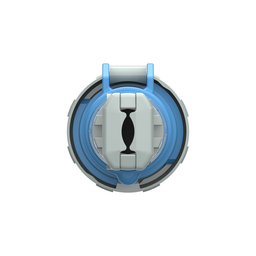 Heavy Duty Products, IEC Pin and Sleeve Devices, Industrial Grade, Female Connector Body, 60A 3-Phase Delta 250V AC, 3-Pole 4-Wire Grounding, Terminal Screws, Blue, Watertight