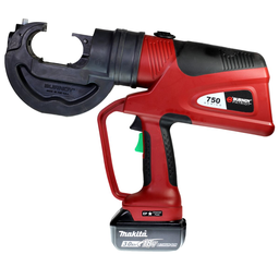 Product image for Burndy PAT750CLI PAT750 12T Covered C-Head Battery Crimper, 3Ah Li-ion, AC, Hard Case