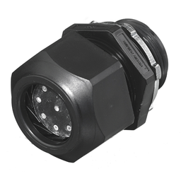Hubbell SEC75B452 3/4 Inch Hub 5.2 mm Black 4-Hole Cord Grip Connector