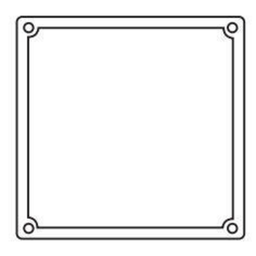 KLRK 2FSRG GASKET, 2GANG NEOPRENE