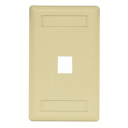 Hubbell IFP11EI 1-Gang Ivory 1-Port Data Communication Face Plate