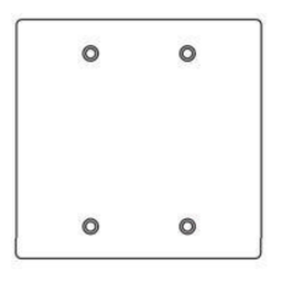 Killark 2FB FS/FD Device Box Cover- Two Gang without Coating-Blank for Two Gang Boxes