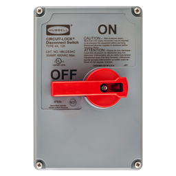 Hubbell HBLDS3RC 60 Amp Unfused Disconnect Switch Cover