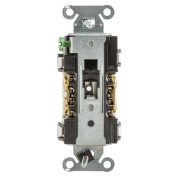 Straight Blade Devices, Weather Resistant Receptacles, Duplex, Commercial/Industrial Grade, 2-Pole 3-Wire Grounding, 15A 125V, 5-15R, White