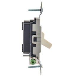 Switches and Lighting Controls, Toggle Switch, Commercial Grade, Single Pole, 15A 120/277V AC, Back and Side Wired, Light Almond