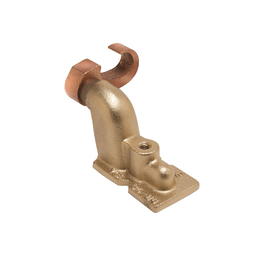 Burndy YGF292N Compression Grounding Plate; Copper; 2-Hole; Accommodates: #2 AWG - 250 kcmil; 1/2" Stud; 1-3/4" Stud Hole Spacing