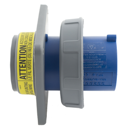 IEC Pin and Sleeve Male Flanged Inlet, 100A Watertight