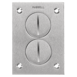 Hubbell SA3625F-BOX CVR, RECT, 2) 1.5", ALU