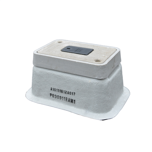 Product image for Hubbell PE14HDH-005P3 9" x 14" x 12" HDPE Green Below-Ground Enclosure & Lid. w/ HHB-Electric Warning