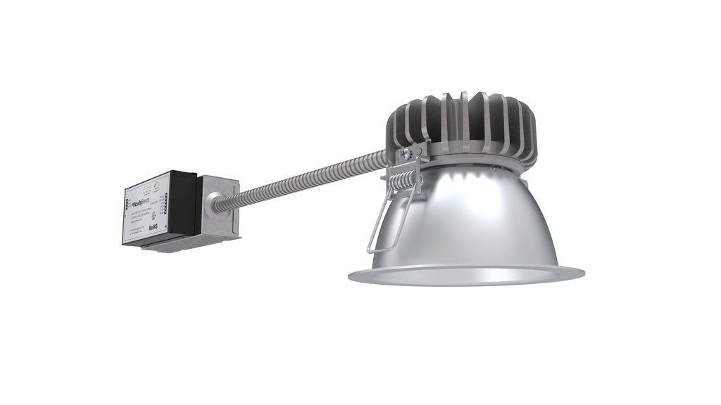 Mayer-DDS-LBR 4IN Round Plaster Frame with J-box and 18IN Conduit and Quick Disconnect-1