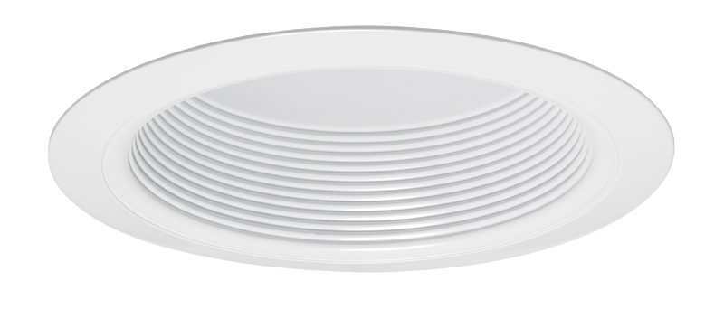 Mayer-DDS-6IN Full Baffle Trim with Torsion Springs, White, White Trim Ring-1